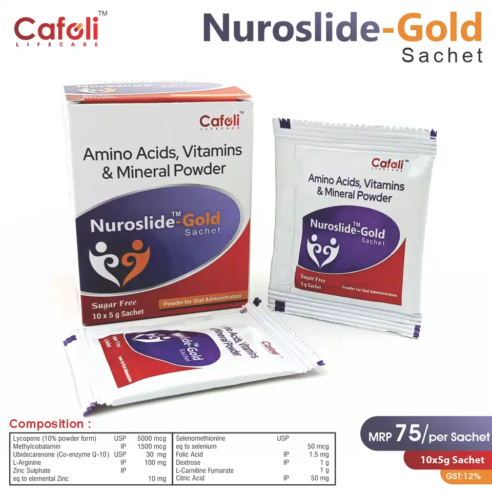 Lycopene + Methylcobalamin and other vitamins Sachet at the best price in PCD Pharma Franchise for Nutritional Supplement.